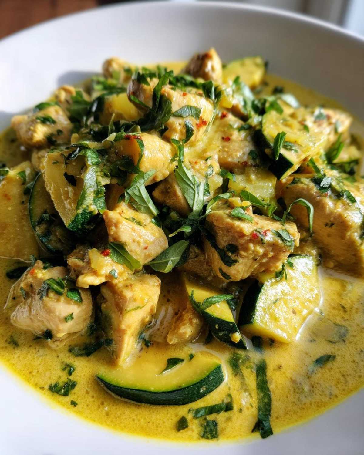 Kurczak z cukinią w jogurtowym sosie curry - detail 4