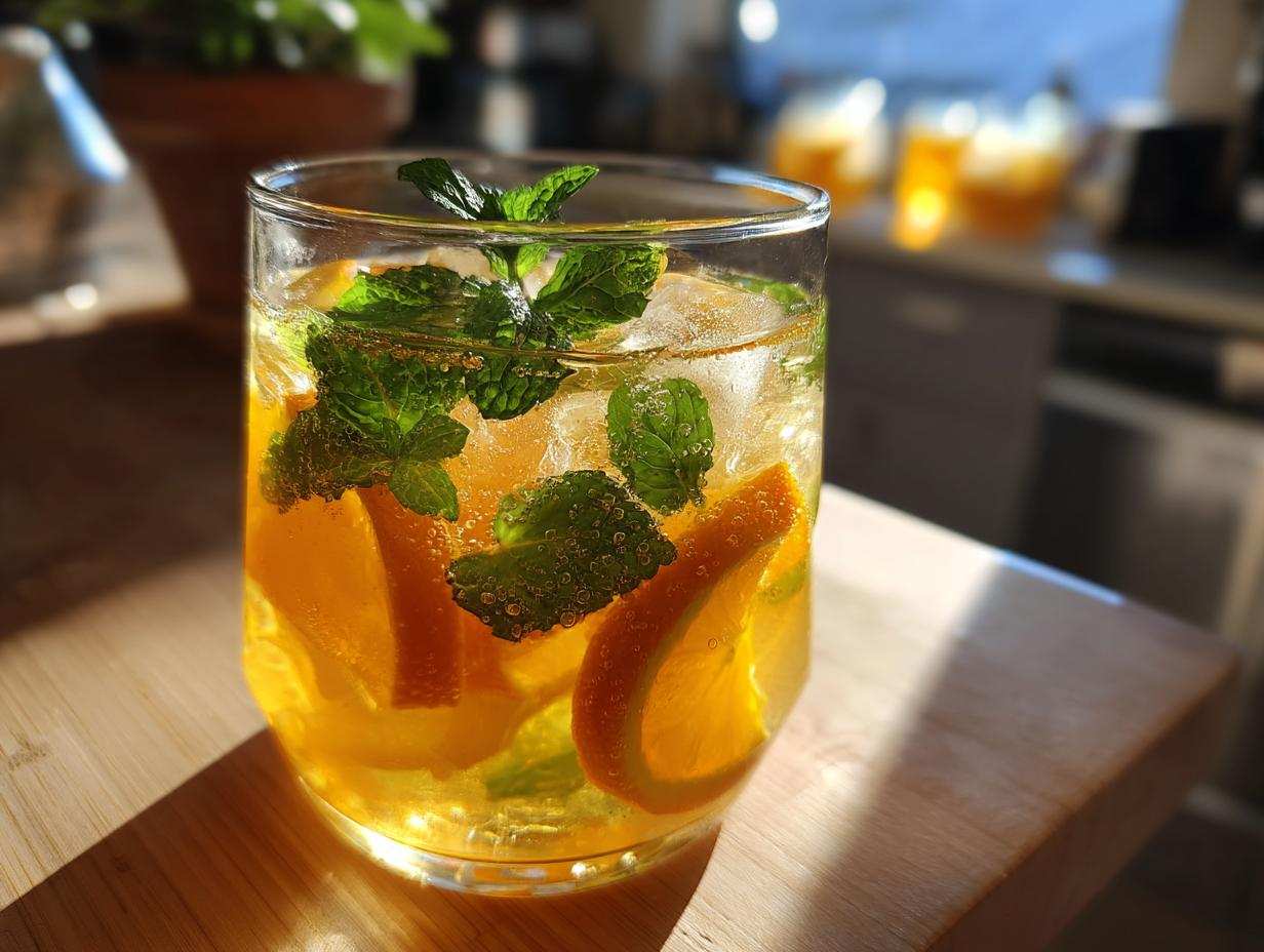 Lemoniada z pomarańczy i mięty