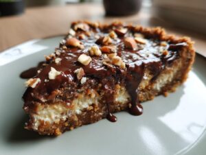 Mazurek z kremem czekoladowo-orzechowym