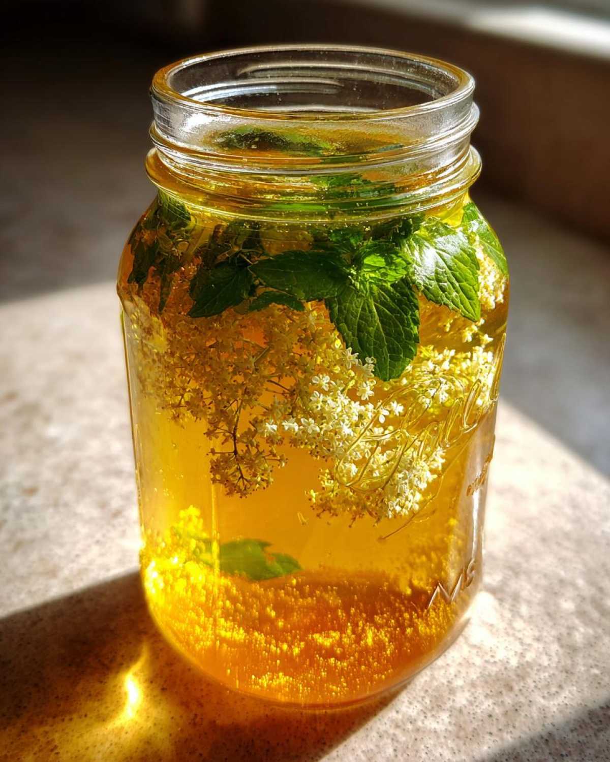 SYROP Z KWIATÓW CZARNEGO BZU Z MIĘTĄ - detail 3
