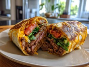 Wrap wołowy z serem nacho