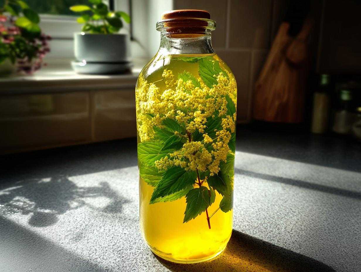 SYROP Z KWIATÓW BZU Z MIĘTĄ