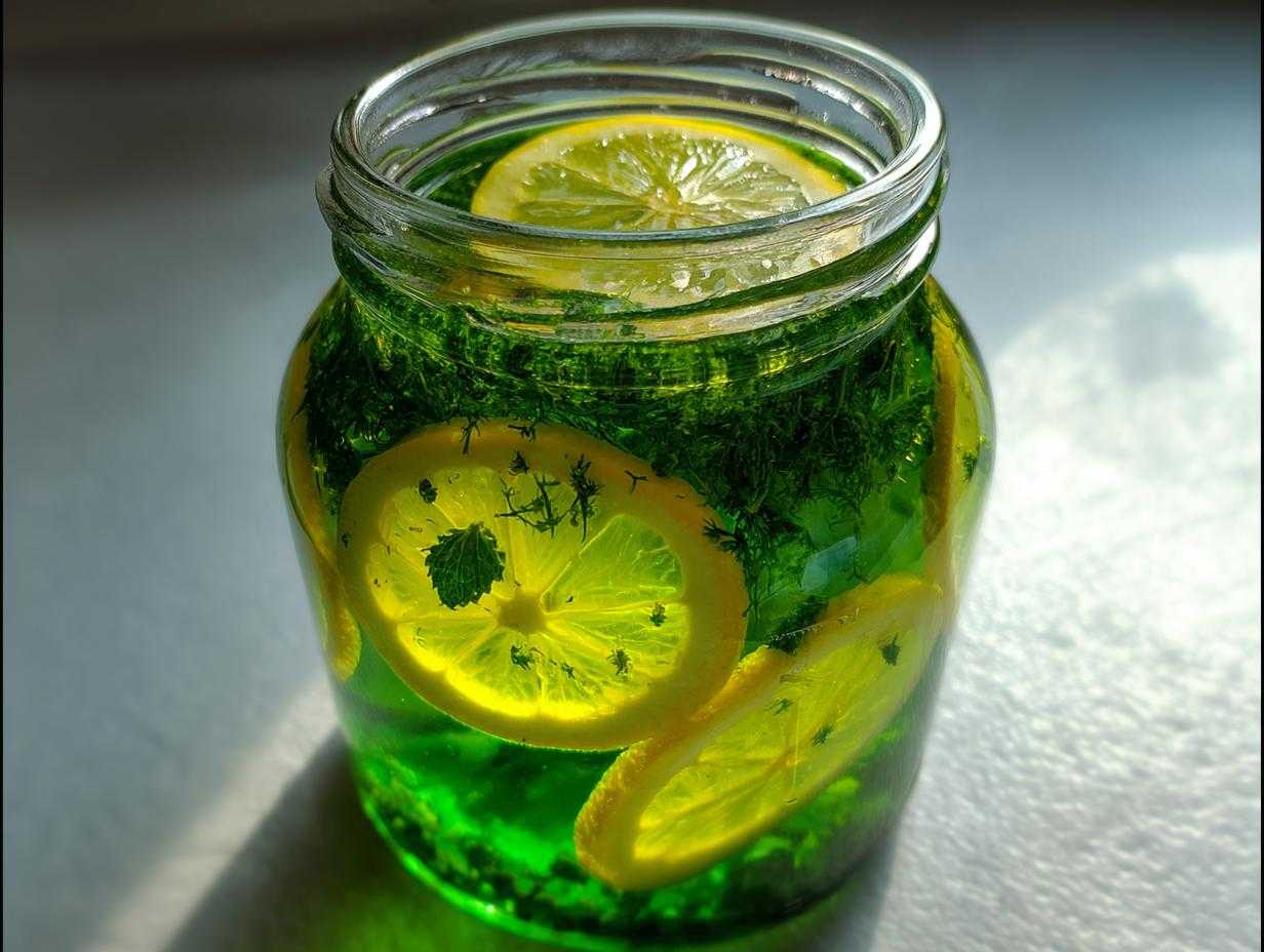 SYROP Z MIĘTY Z CYTRYNĄ