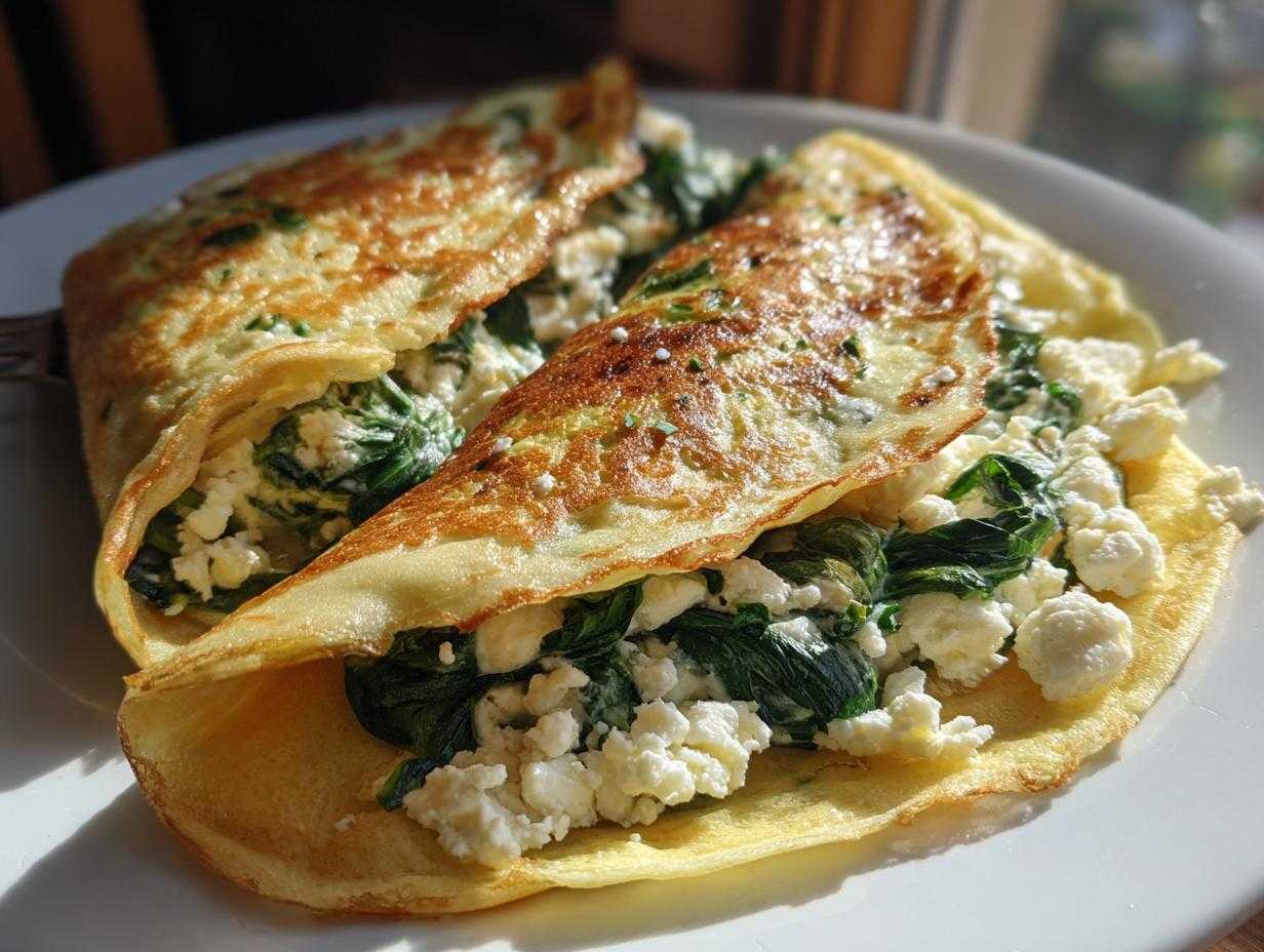naleśniki szpinak feta - Featured
