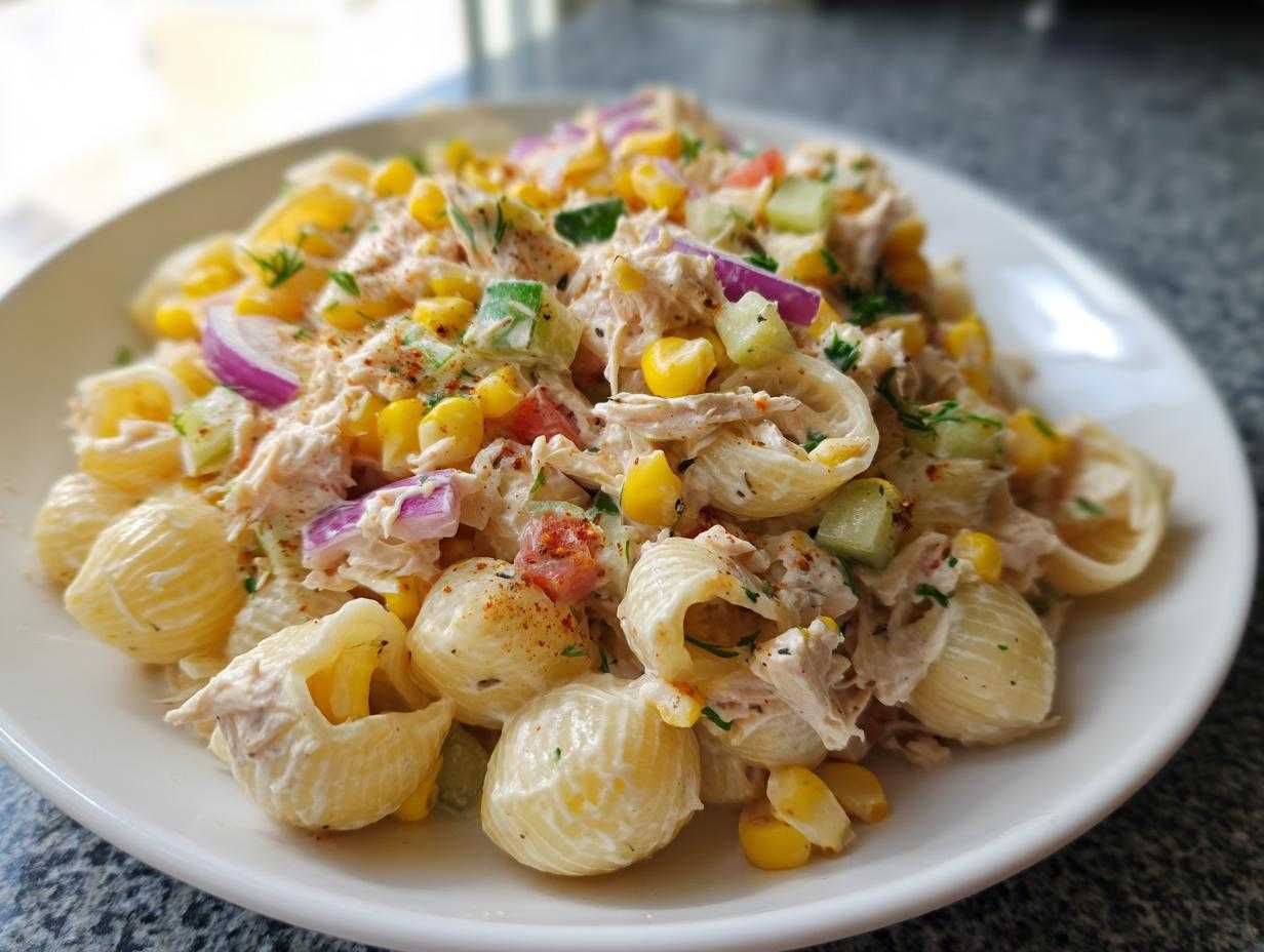 sałatka makaronowa z tuńczykiem - Featured