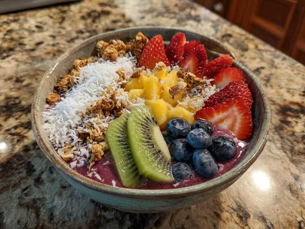 smoothie bowl tropikalny - Featured