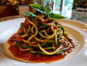spaghetti z cukinii - Featured