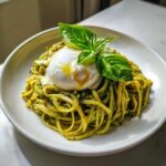 Makaron linguine z pesto pistacjowym i kremową burratą - Tasty